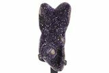 Amethyst Geode With Metal Stand - Uruguay #306936-1